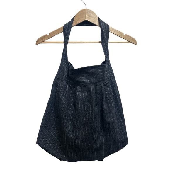 Bayou Salvage Stripe Gray White Ruffled Shoulder Bag Handmade Boho Hippie Fabric - Picture 2 of 7